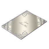 Elegant zilveren ivoor beige Notitieboek (Linkerzijde)