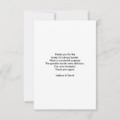 Elegant zilveren kerstbal Dank u Bedankkaart (Achterkant)