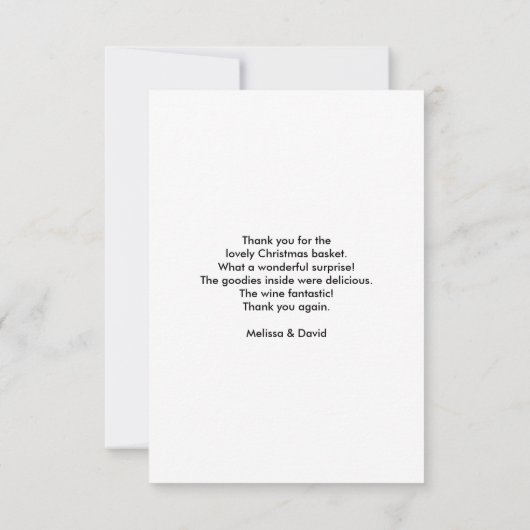 Elegant zilveren kerstbal Dank u Bedankkaart (Achterkant)