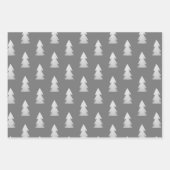 Elegant zilveren kerstpatronen inpakpapier vel (Voorkant 2)