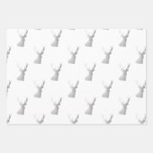 Elegant zilveren kerstpatronen inpakpapier vel (Voorkant)