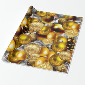 Elegant zilveren kerstsieraden feestdagen W Cadeaupapier (Uitgerold)