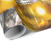 Elegant zilveren kerstsieraden feestdagen W Cadeaupapier (Rol Hoek)