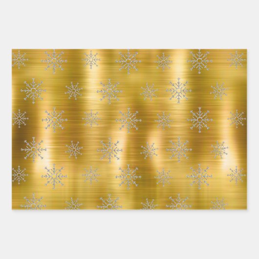 Elegant zilveren kerstsieraden feestdagen W Inpakpapier Vel (Voorkant 3)