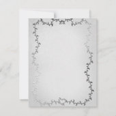 Elegant zilveren koets verhalenboek bruiloft RSVP Kaart (Achterkant)