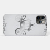 Elegant zilveren koets verhalenboek witte prinses Case-Mate iPhone case (Achterkant (horizontaal))