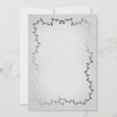 Elegant zilveren koets wit verhalenboek bruiloft kaart (Achterkant)