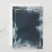 Elegant zilveren Lijst Confetti Night Sky Pensioen Kaart (Achterkant)