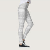 Elegant zilveren mandala patroon leggings (Rechts)