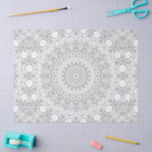 Elegant zilveren mandala patroon tissuepapier (Craft)