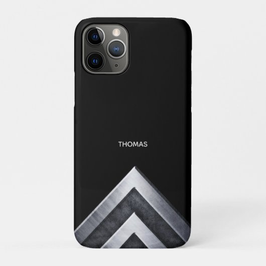 Elegant zilveren metaalpatroon Case-Mate iPhone case (Achterkant)
