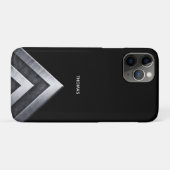 Elegant zilveren metalen patroon Case-Mate iPhone case (Achterkant (horizontaal))