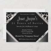 Elegant Zilveren Ontwerp 25-jarig Jubileum Kaart (Achterkant)