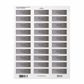 Elegant zilveren retouradreslabel etiket (Full Sheet)