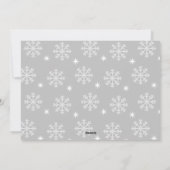 Elegant zilveren script vrolijke kerst foto feestdagenkaart (Achterkant)