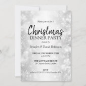 Elegant Zilveren Shimmer Vakantie Kerstfeest Kaart (Voorkant)