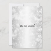 Elegant Zilveren Shimmer Vakantie Kerstfeest Kaart (Achterkant)