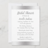 Elegant Zilveren Vrijgezellenfeest Metallic Glam W Kaart (Voorkant)