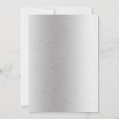 Elegant Zilveren Vrijgezellenfeest Metallic Glam W Kaart (Achterkant)