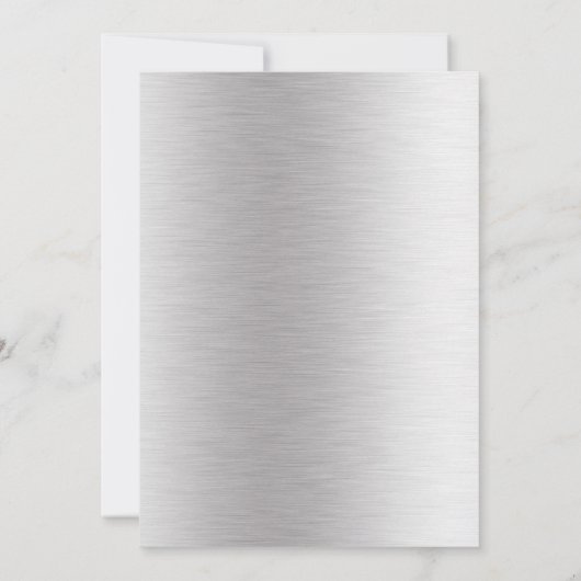 Elegant Zilveren Vrijgezellenfeest Metallic Glam W Kaart (Achterkant)