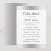 Elegant Zilveren Vrijgezellenfeest Metallic Glam W Kaart (Voorkant / Achterkant)