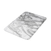 Elegant zilverfernepatroon badmat (Gekanteld)