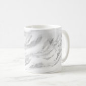Elegant zilverfolie marmer koffiemok (Voorkant rechts)
