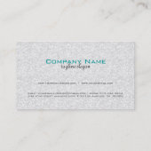 Elegant zilvergrijs Glitter & Sparkles 2 Visitekaartje (Achterkant)