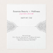 Elegant zilvergrijs  Mandala Visitekaartje (Binnenkant ongevouwen)