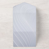 Elegant zilverkleurig Alle in één bruiloft All In One Uitnodiging (Buitenkant)