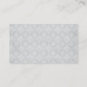 Elegant zilverroze diamonte business card visitekaartje (Achterkant)