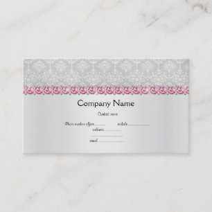Elegant zilverroze diamonte business card visitekaartje