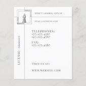 Elegant zilverwitte pen notaris flyer (Achterkant)