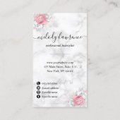 Elegant zilverwitte schaar visitekaartje (Achterkant)