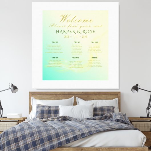 Elegant zitschema: stretched canvas print (Insitu (Slaapkamer))