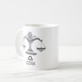 Elegant Zodiac sign Coffee Mok (Voorkant links)