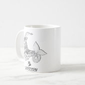 Elegant Zodiac sign Coffee Mok (Voorkant links)