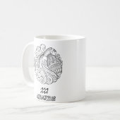 Elegant Zodiac sign Coffee Mok (Voorkant links)