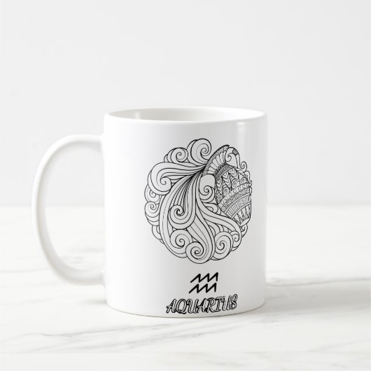 Elegant Zodiac sign Coffee Mok (Links)