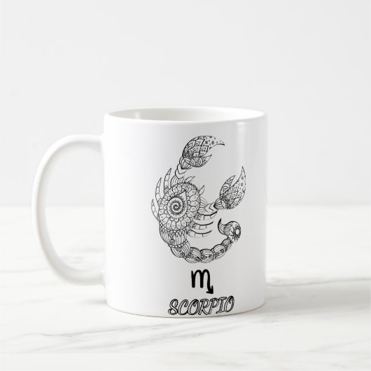 Elegant Zodiac sign Coffee Mok (Links)