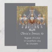 ELEGANT ZOET 16 VERJAARDAG UITNODIGING (Voorkant / Achterkant)