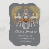 ELEGANT ZOET 16 VERJAARDAG UITNODIGING (Voorkant / Achterkant)