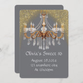 ELEGANT ZOET 16 VERJAARDAG UITNODIGING (Voorkant / Achterkant)