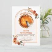 Elegant Zoet als Pie Boho Bloemenboog 1e verjaarda Kaart (Staand voorkant)