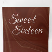 Elegant zoet vloeibaar marmer | Agaat Bourgogne Drieluik Uitnodiging (Binnenzijde eerst)