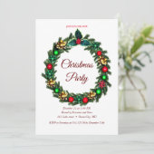 Elegant zoete kerstuitnodiging kaart (Staand voorkant)