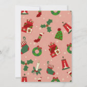 Elegant zoete kerstuitnodiging kaart (Achterkant)