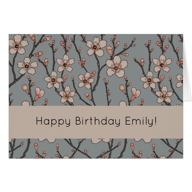 Elegant Zoete Roze Bloesem Kersen Patroon (Voorkant Horizontaal)