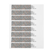 Elegant Zoete Roze Bloesem Kersen Patroon Adreslabel Wikkel (Vel)