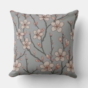 Elegant Zoete Roze Bloesem Kersen Patroon Buitenkussen